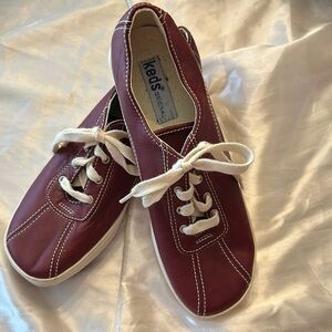 Keds Maroon Sneakers with Cream Laces